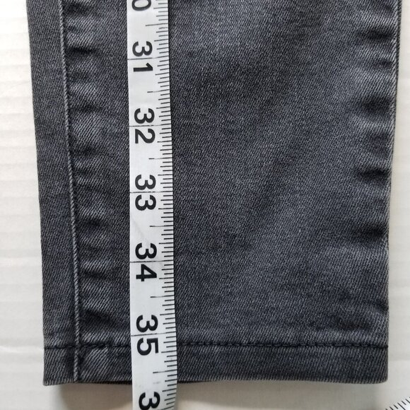 J Jill Womens Denim 5 Pocket Leggings Jeggings Vintage Black Wash Grunge Moto 10 - Picture 11 of 12